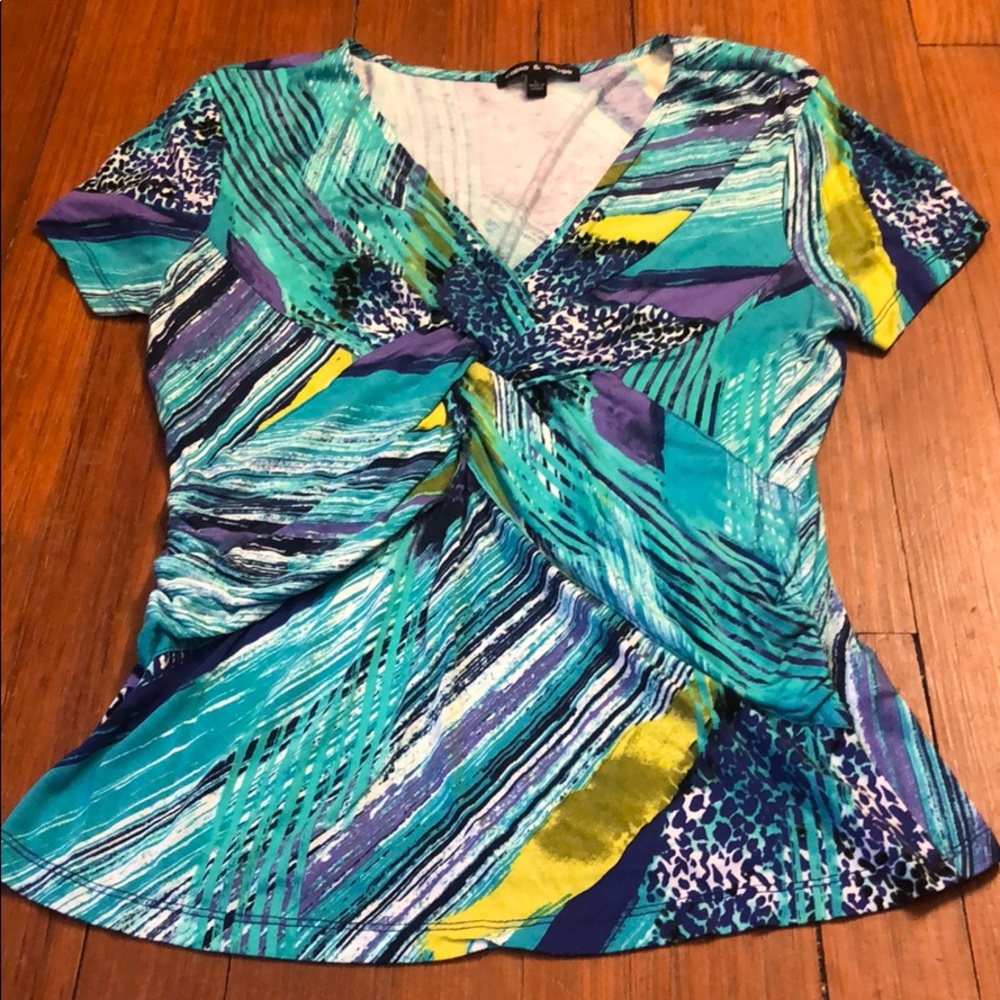 Multiple colors short sleeve blouse